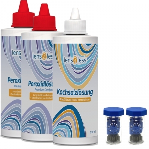 lens4less Peroxidlsung Premium Comfort + Kochsalzlsung 3x360ml